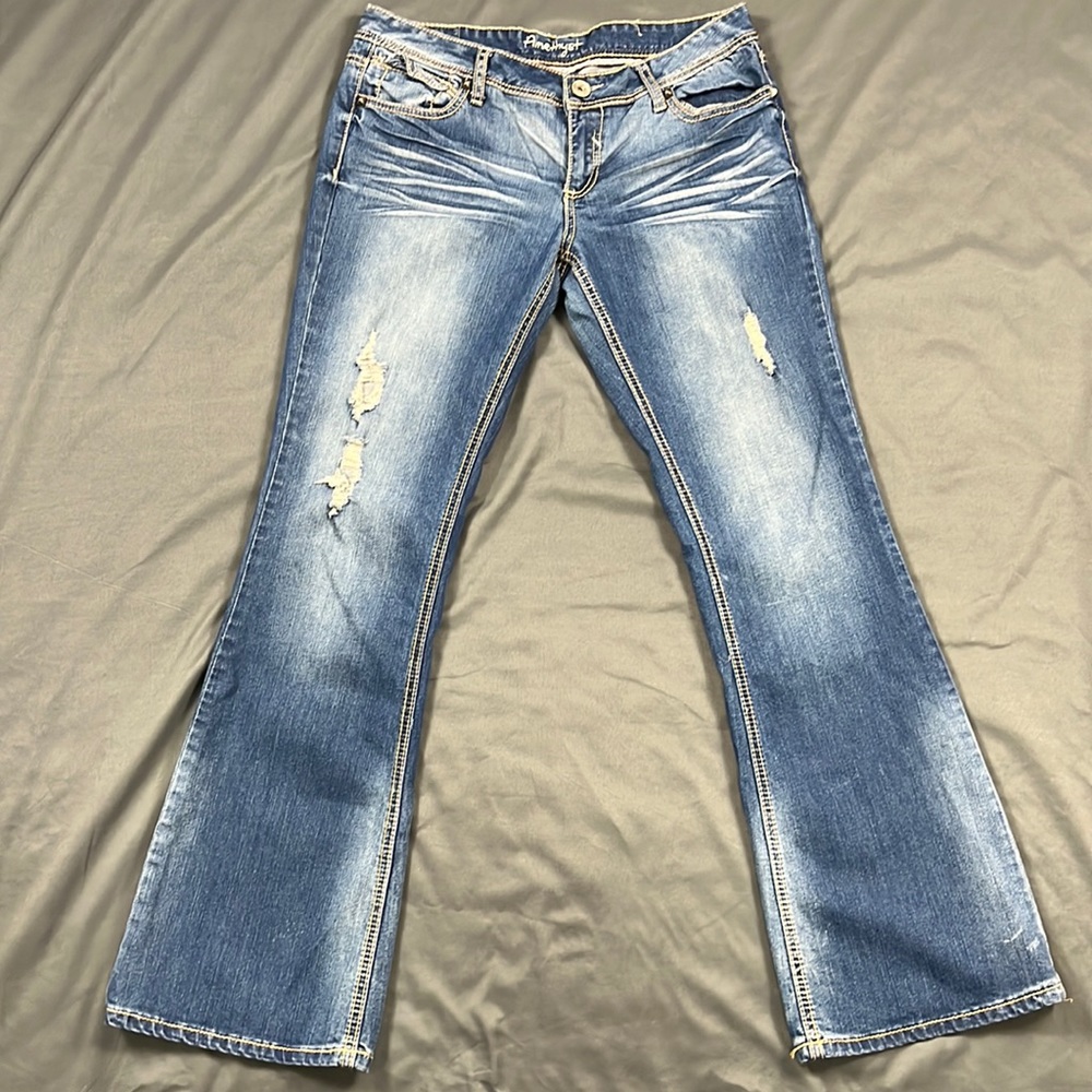 Amethyst Flared and Distressed Jeans | Size 13